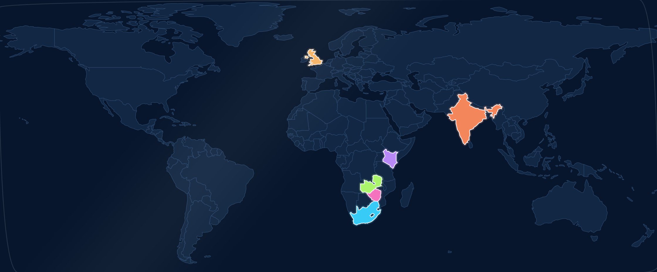 ConilStone footprint world map